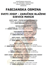Fabijanska osmina u Varaždinu na temu: Sv. Josip - zaručnik Blažene Djevice Marije
